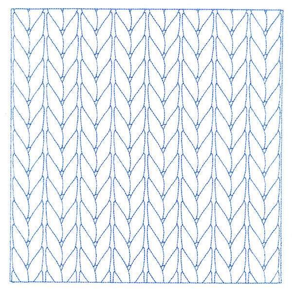 Classic Knitting Square (Double Run)