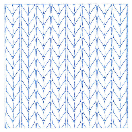 Classic Knitting Square (Double Run)