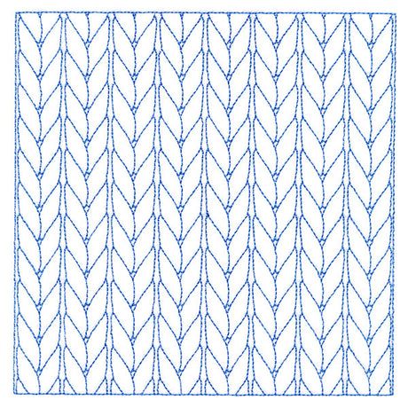 Classic Knitting Square (Double Run)