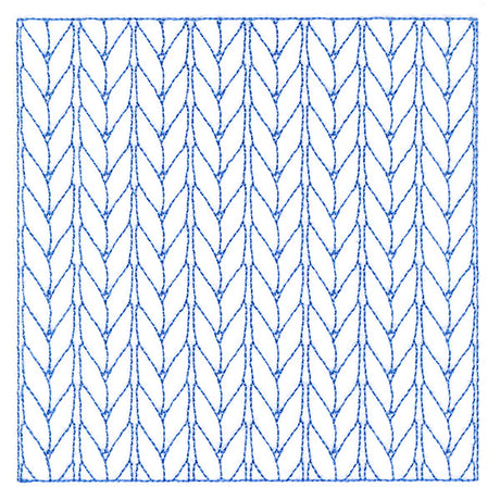 Classic Knitting Square (Double Run)