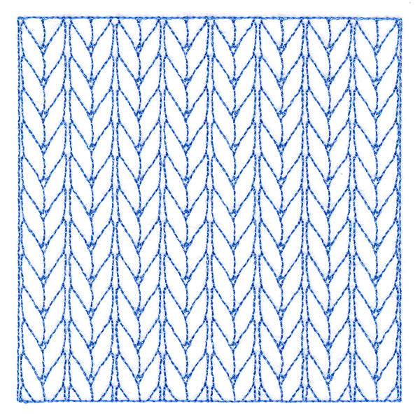 Classic Knitting Square (Double Run)