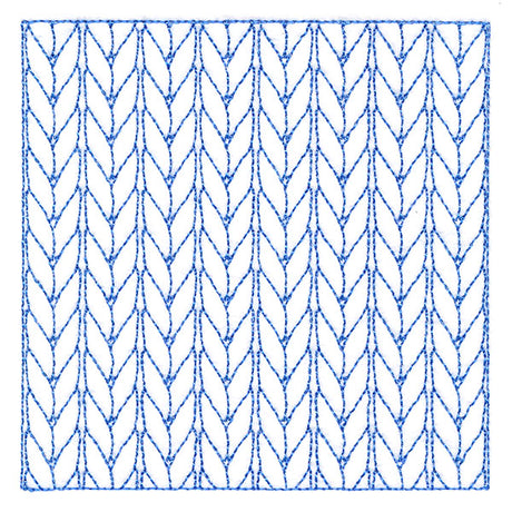 Classic Knitting Square (Double Run)