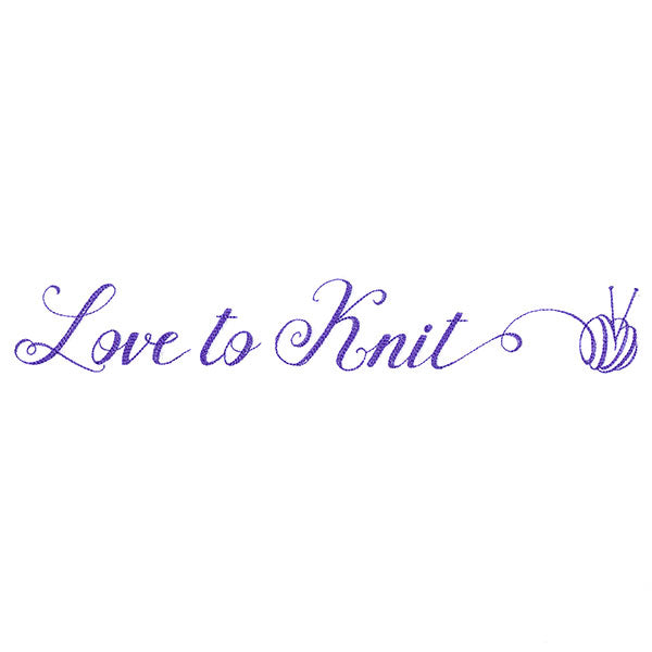 Crafty Calligraphy - Love to Knit