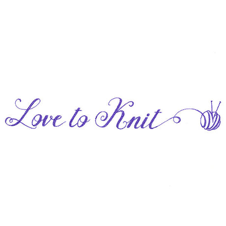 Crafty Calligraphy - Love to Knit