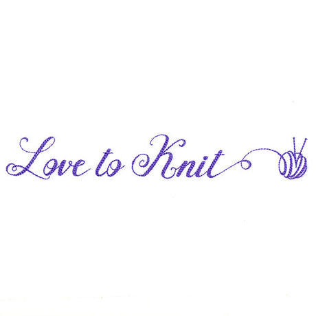 Crafty Calligraphy - Love to Knit
