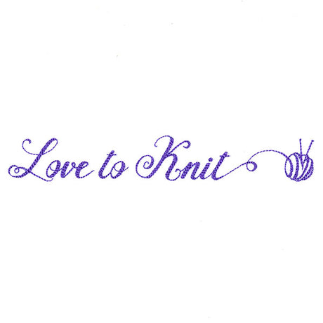Crafty Calligraphy - Love to Knit
