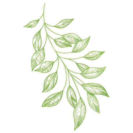 Branching Leaves Etching