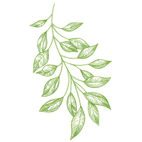 Branching Leaves Etching