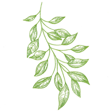 Branching Leaves Etching