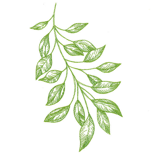 Branching Leaves Etching