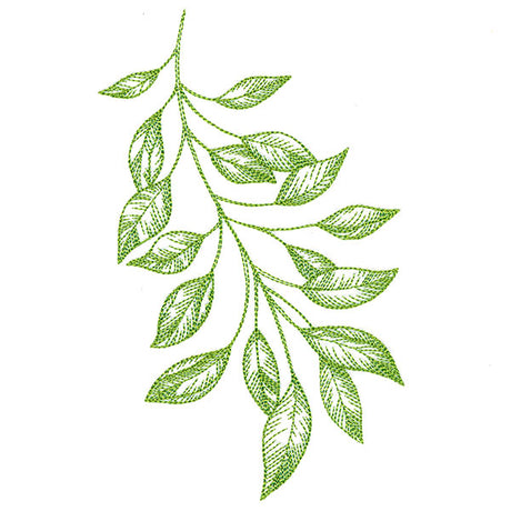 Branching Leaves Etching