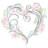 Blooming Calligraphic Heart