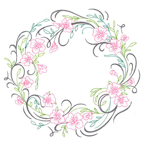 Blooming Calligraphic Wreath