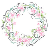 Blooming Calligraphic Wreath