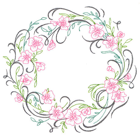 Blooming Calligraphic Wreath