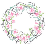 Blooming Calligraphic Wreath
