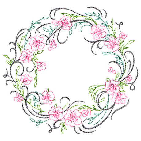 Blooming Calligraphic Wreath