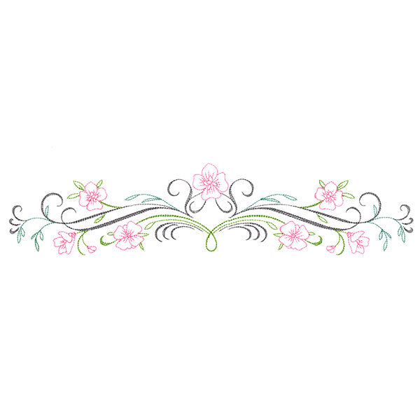 Blooming Calligraphic Border