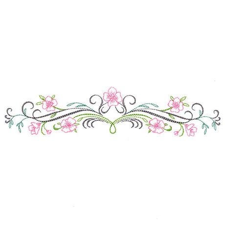 Blooming Calligraphic Border