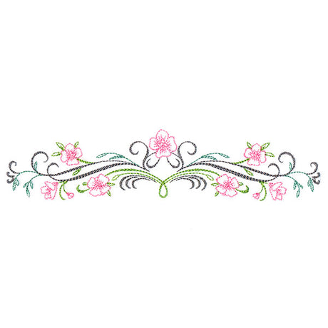Blooming Calligraphic Border