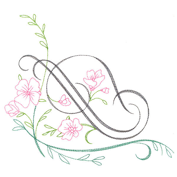 Blooming Calligraphic Corner