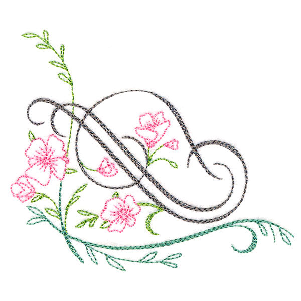 Blooming Calligraphic Corner