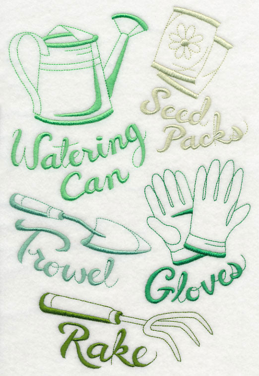 Garden Tools Collage