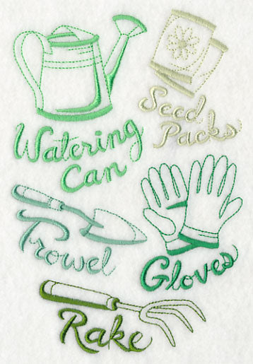 Garden Tools Collage