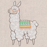Cheerful Llama in Bloom