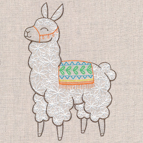 Cheerful Llama in Bloom