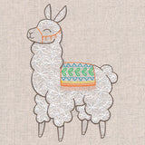 Cheerful Llama in Bloom