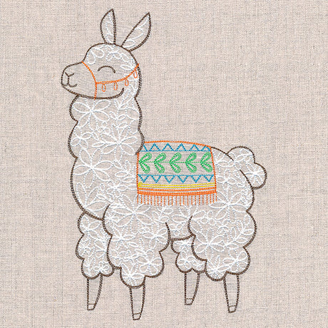 Cheerful Llama in Bloom