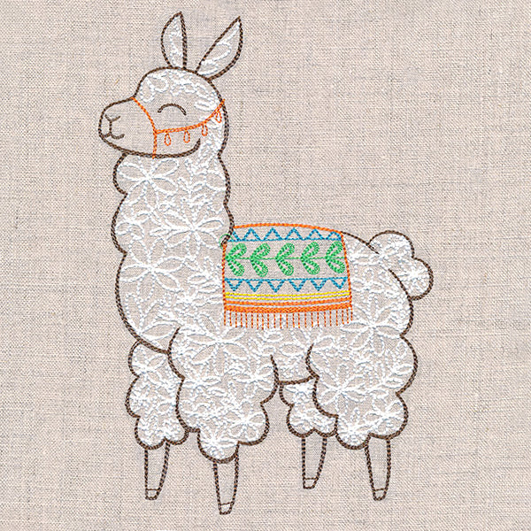 Cheerful Llama in Bloom