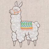 Cheerful Llama in Bloom