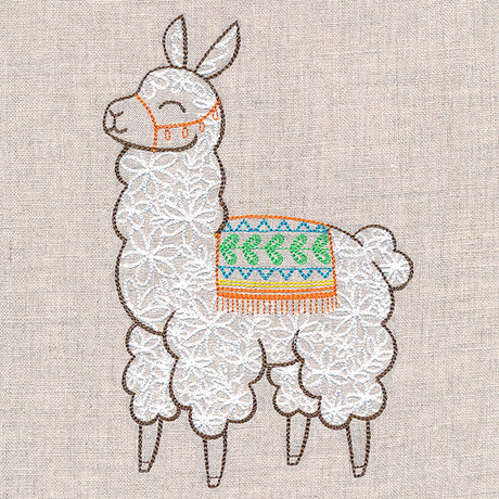 Cheerful Llama in Bloom