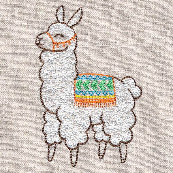 Cheerful Llama in Bloom