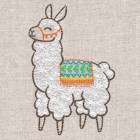 Cheerful Llama in Bloom