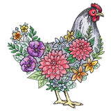 Flourishing Hen in Flowers