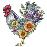 Blossoming Rooster in Flowers