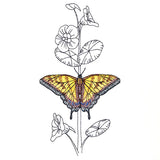 Simple Nasturtium and Tiger Swallowtail