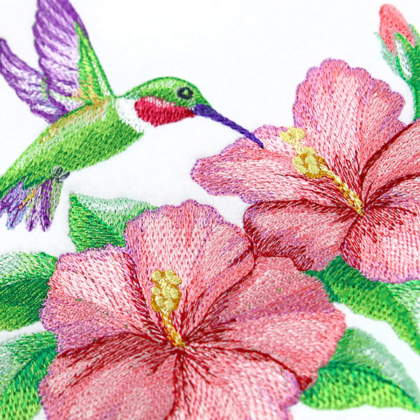 Calming Hummingbird and Hibiscus
