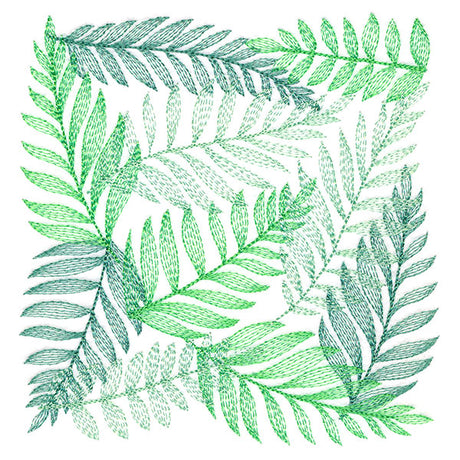 Tropical Fern Square
