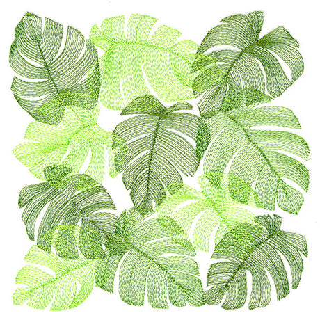 Tropical Monstera Square