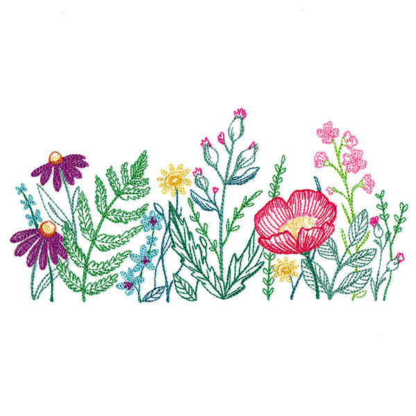 A Field of Dainty Blooms Border