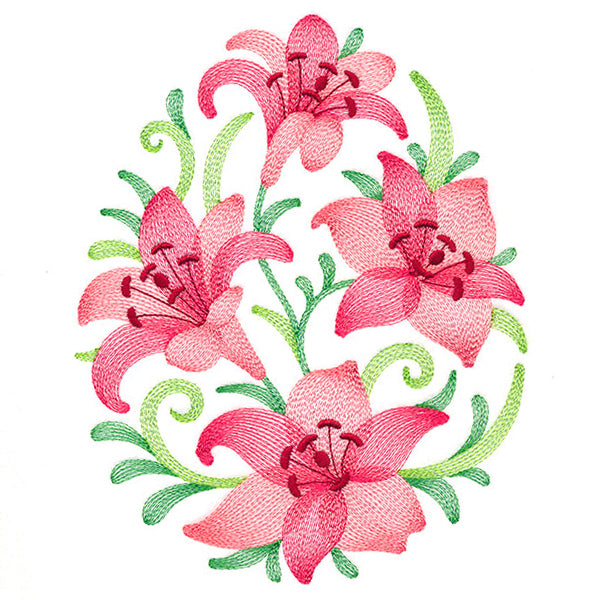 Lovely Lilies Easter Egg