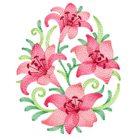 Lovely Lilies Easter Egg