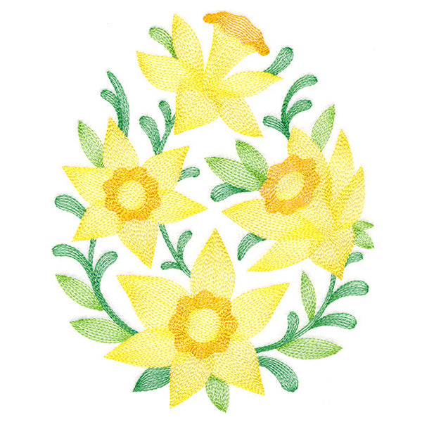 Delightful Daffodils Easter Egg