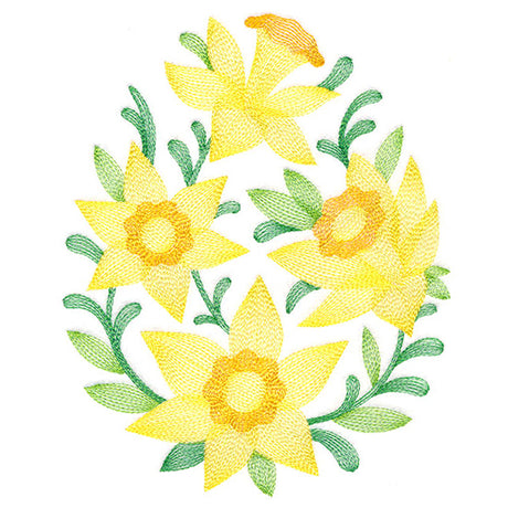 Delightful Daffodils Easter Egg