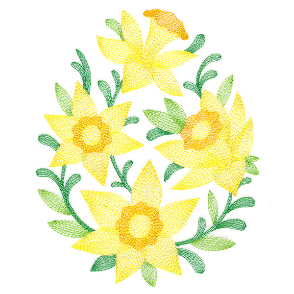 Delightful Daffodils Easter Egg