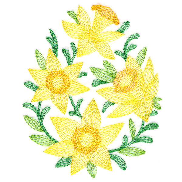 Delightful Daffodils Easter Egg